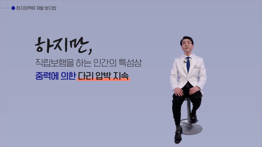 부산하지정맥류 재발하는 이유는, 직립보행을 하는 인간의 특성상 중력에 의한 다리 압박 지속